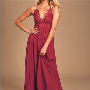 Free People Red Adella Dress